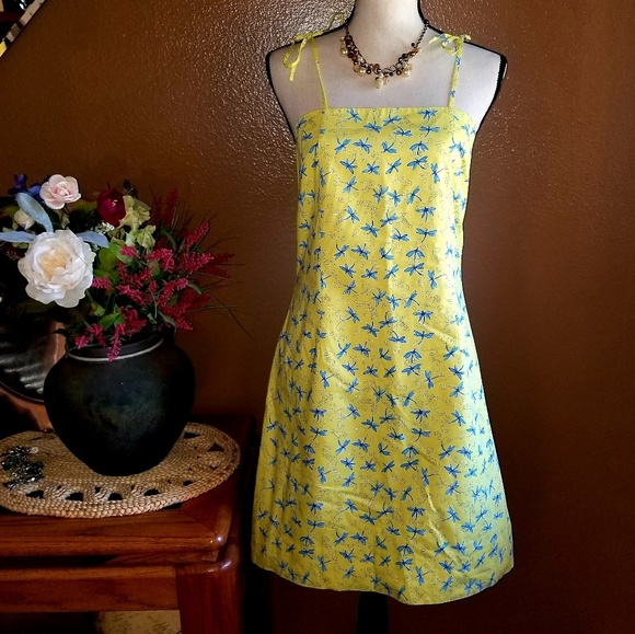 Lilly Pulitzer Dresses & Skirts - LILLY PULITZER VINTAGE YELLOW DRAGONFLY SUNDRESS